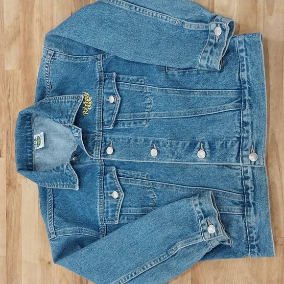 Vintage Rainforest Cafe Las Vegas Kids Denim Jacket Size 8 - Picture 6 of 16
